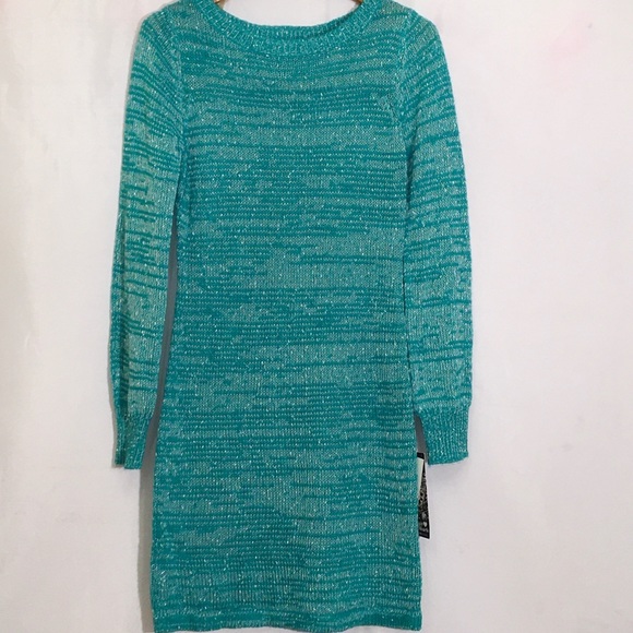 Teal long sleeve dress - Picture 2 of 3